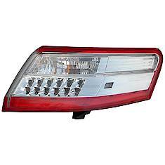 Dorman Halogen Tail Light Assembly Passenger Side Plastic Clear Red