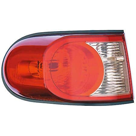 Dorman Halogen Tail Light Assembly Driver Side Plastic Clear Red