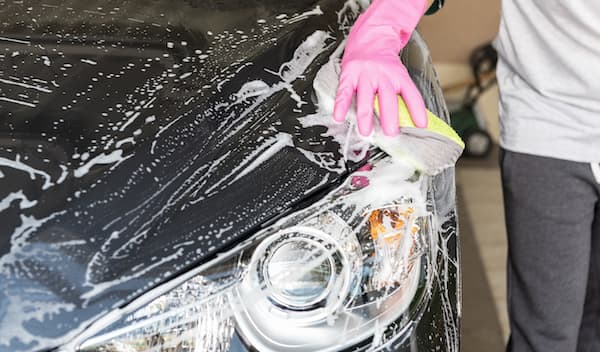 Cleaning a car