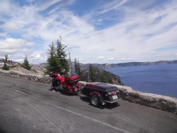 motorcycle on hill