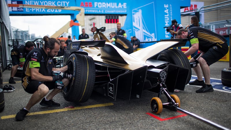 Formula E pit stop