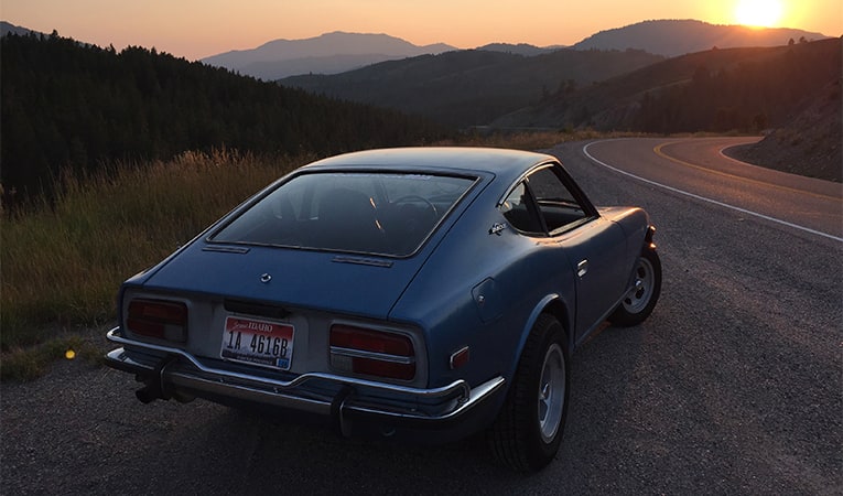 Datsun 240Z at sunset