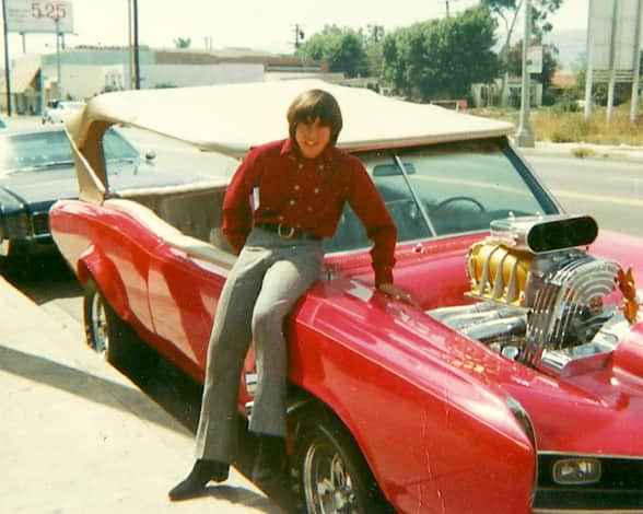 Davy Jones with Monkeemobile