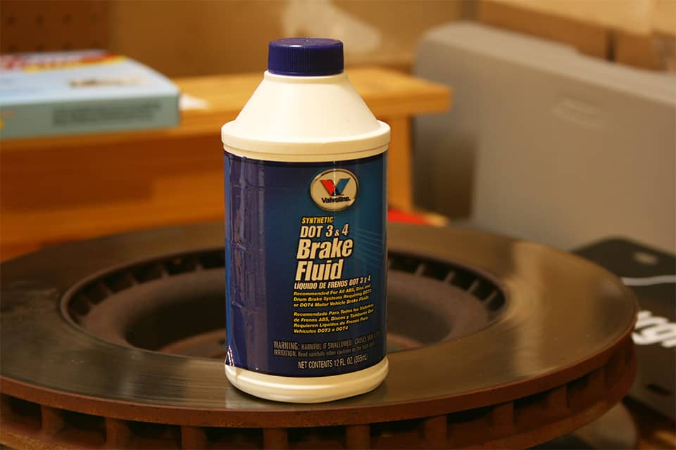 bottle of brake fluid