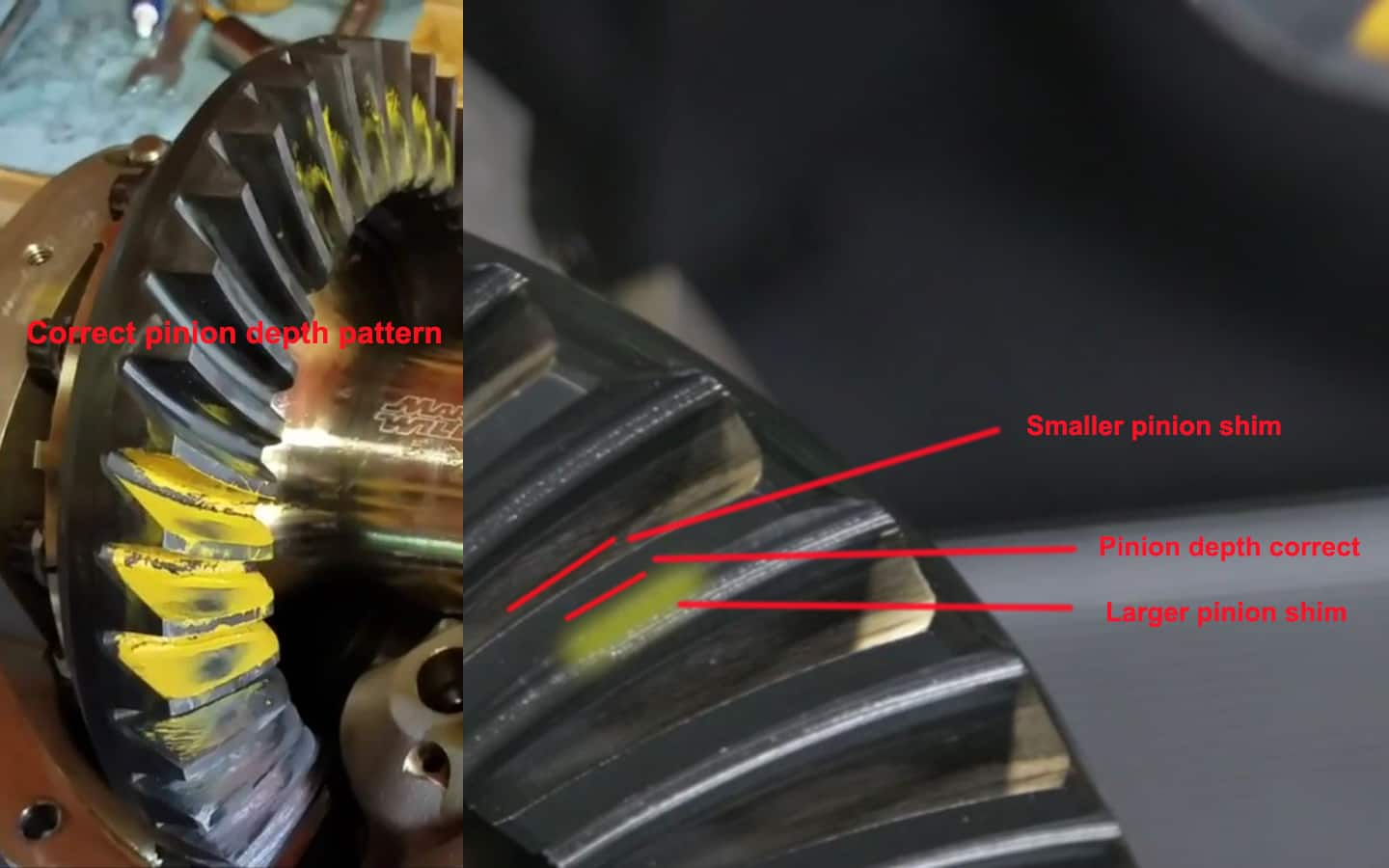 adjust pinion depth