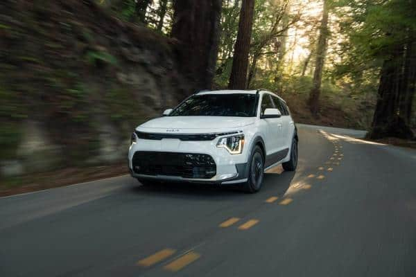 Electric Car on Road