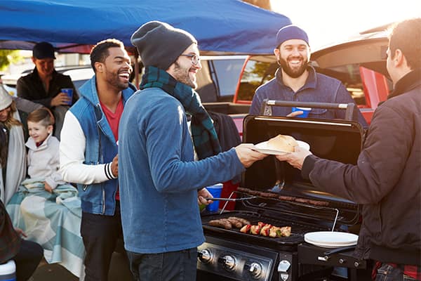 group of people tailgating