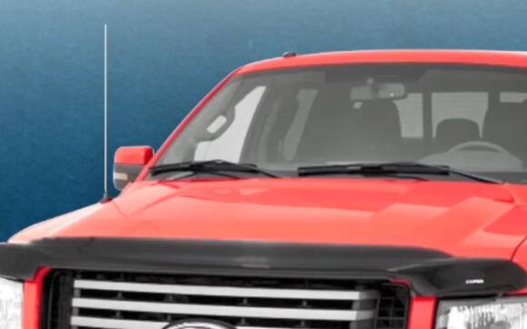 Lund hood protector on a truck