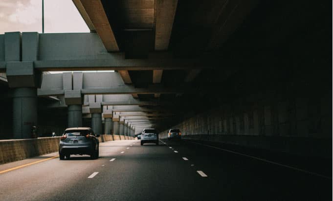 Cars on highway