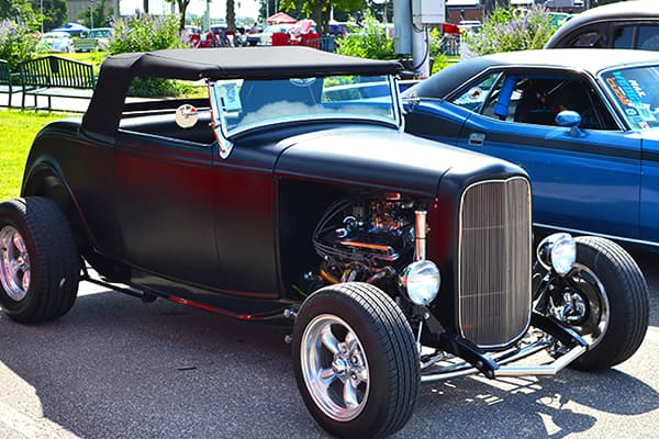 black vintage car