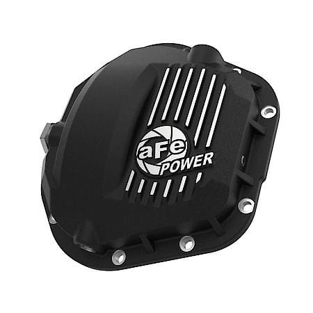 aFe POWER Pro Series Dana 60 Front Differential Cover Black with Machined Fins, 46-71100B