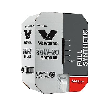 Valvoline 5W-20 Full Synthetic High Mileage Motor Oil, Prevents Oil Leaks, 5 Gallon, 881053