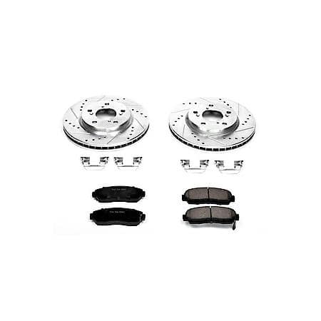 PowerStop Carbon-Fiber Ceramic Disc Pad And Rotor: Brake Kit, Z23 Daily Driver, K2435