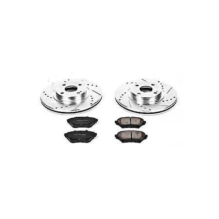 PowerStop Carbon-Fiber Ceramic Disc Pad And Rotor: Brake Kit, Z23 Daily Driver, K2353