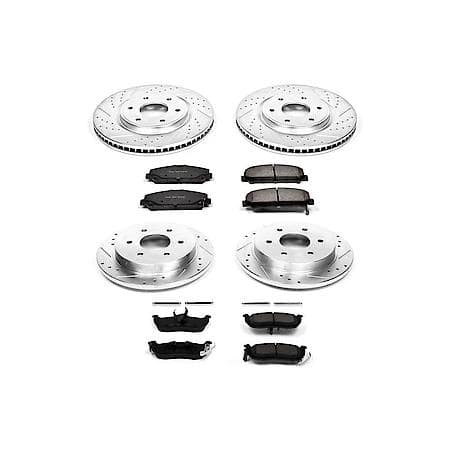 PowerStop Carbon-Fiber Ceramic Disc Pad And Rotor: Brake Kit, Z23 Daily Driver, K2804