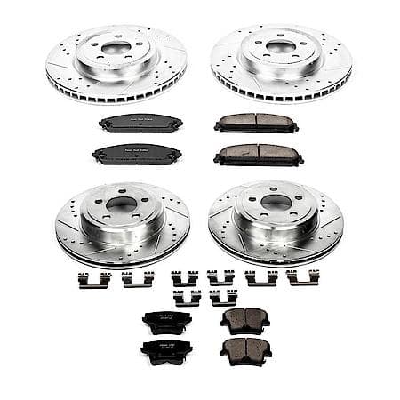 PowerStop Carbon-Fiber Ceramic Disc Pad And Rotor: Brake Kit, Z23 Daily Driver, K2853