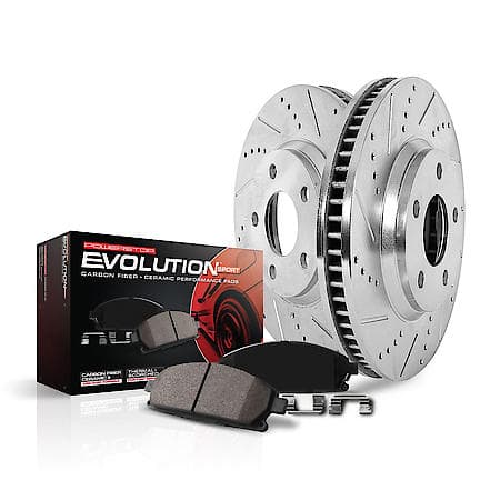 PowerStop Carbon-Fiber Ceramic Disc Pad And Rotor: Brake Kit, Z23 Daily Driver, K7343