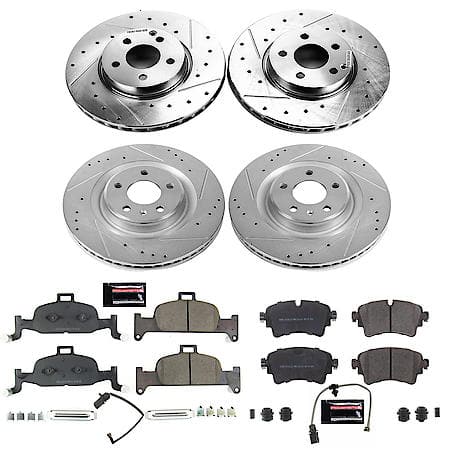 PowerStop Carbon-Fiber Ceramic Disc Pad And Rotor: Brake Kit, Z23 Daily Driver, K8053