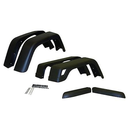 Crown Auto Jeep Replacmnt 7 Inch Wide, Black, Plastic, With Light Cutouts, Direct Fit, Set Of 6, 55254918K76