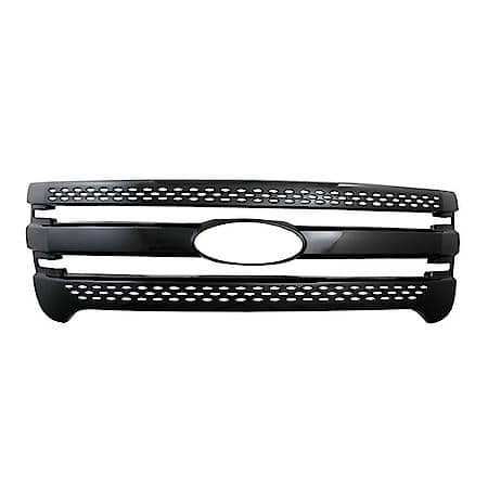 COAST TO COAST Overlay, Horizontal Bar/ Mesh Style, 1 Piece, With Emblem Cutout, Black, Abs, IWCGI91BLK