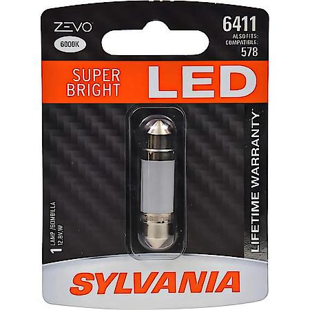 Sylvania 6411 ZEVO: White LED Mini Bulb, Super Bright, Lifetime Limited Warranty, 1 Pack, 6411LEDBP