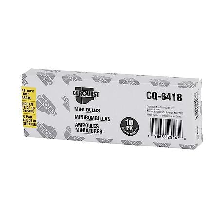Carquest 6418 Mini Bulb, 10 Pack, CQ-6418