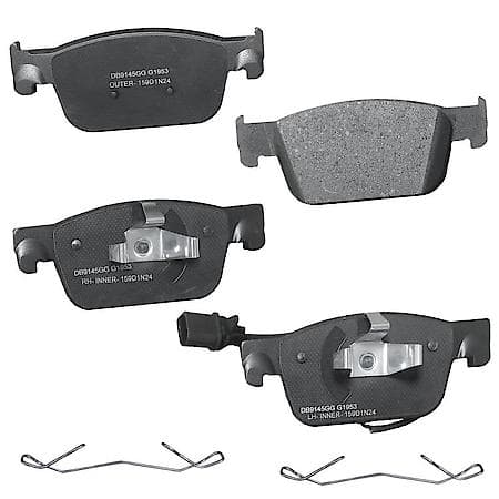Carquest Front Brake Pads: Ceramic, With Hardware, Long Life, Quiet, and Low Dust, GNAD1953