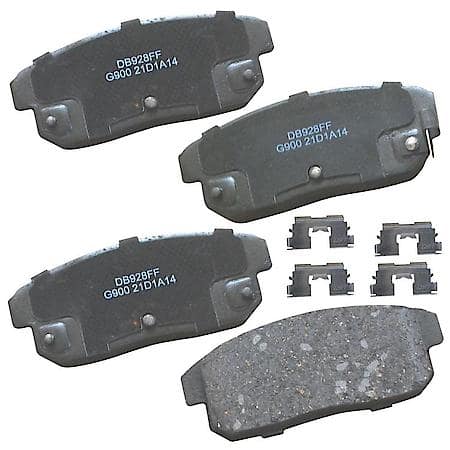 Carquest Rear Brake Pads: Ceramic, With Hardware, Long Life, Quiet, and Low Dust, GNAD900