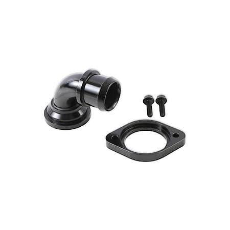 Holley Water Neck - Swivel 90 Degree Angle - Black, 97-341
