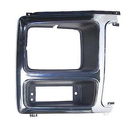 KAI New Standard Replacement Passenger Side Head Light Door, Chrome/Black, Use With Silver Grille, FO2513148