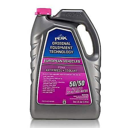 PEAK OET Euro Pink 50/50 Ready-To-Use Antifreeze + Coolant, 1 Gallon, PEPB53