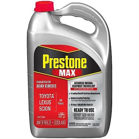 MAX Original Equipment Antifreeze + Coolant: Asian Red/Pink, 50/50 RTU, 1 Gal