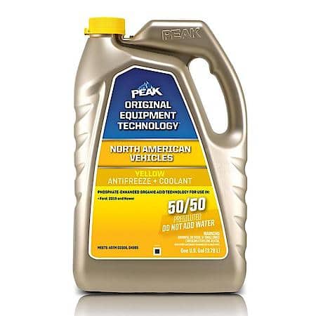 PEAK OET Antifreeze Plus Coolant, Yellow, 1 Gallon, NAYB53