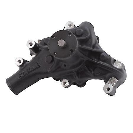 Edelbrock Water Pump for Small-Block Chevy in Black Finish (Long), 88113