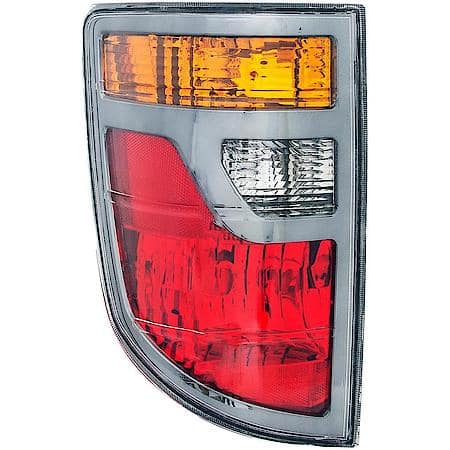Dorman Halogen Tail Light Assembly: Driver Side, Plastic, Clear Amber Red, 1 Pack, 1611368