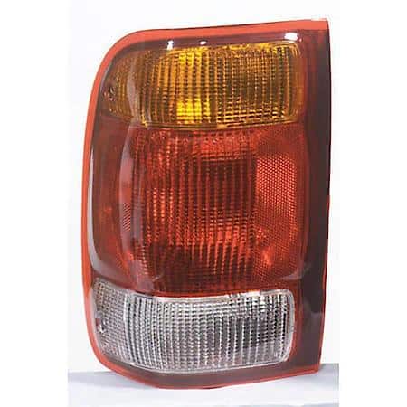 KAI New Economy Replacement Driver Side Tail Light Lens And Housing, Amber/Red/White Lens, FO2800121V