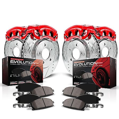 PowerStop Carbon-Fiber Ceramic Disc Pad And Rotor: Brake Kit, Z23 Daily Driver with Calipers, KC2853