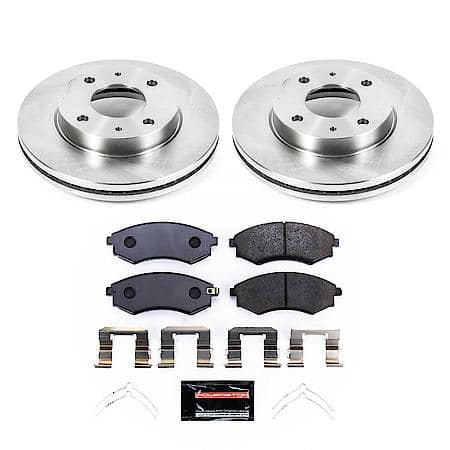 PowerStop Carbon-Fiber & Metallic Pad Compound Disc Pad And Rotor: Brake Kit, Track Day High-Performance, TDBK5372