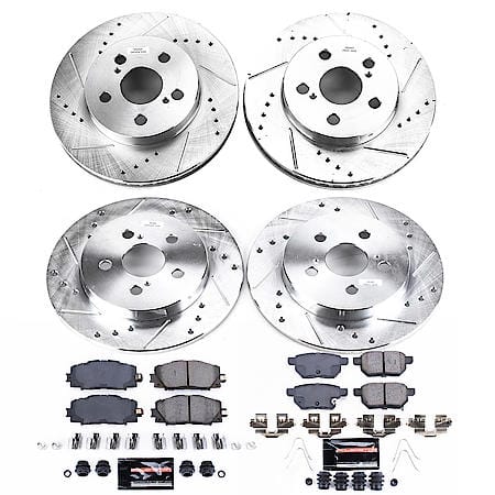 PowerStop Carbon-Fiber Ceramic Disc Pad And Rotor: Brake Kit, Z23 Daily Driver, K7632