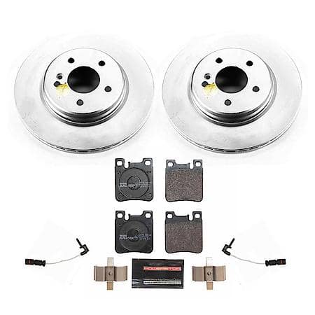 PowerStop Euro-Stop High-Carbon Coated Rotors, ECE-R90 Brake Pads and Hardware Kit, ESK5053