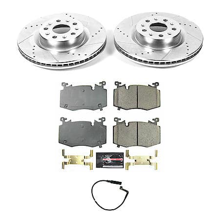 PowerStop Z23 Daily Driver Carbon-Fiber Ceramic Brake Pad and Drilled & Slotted Rotor Kit, K8317