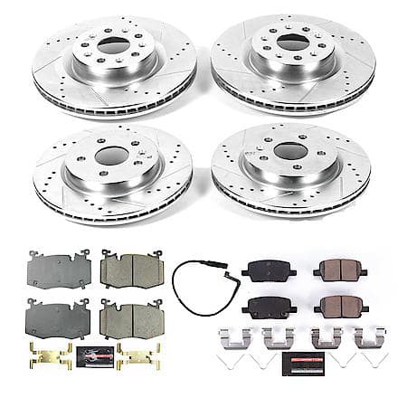 PowerStop Z23 Daily Driver Carbon-Fiber Ceramic Brake Pad and Drilled & Slotted Rotor Kit, K8341