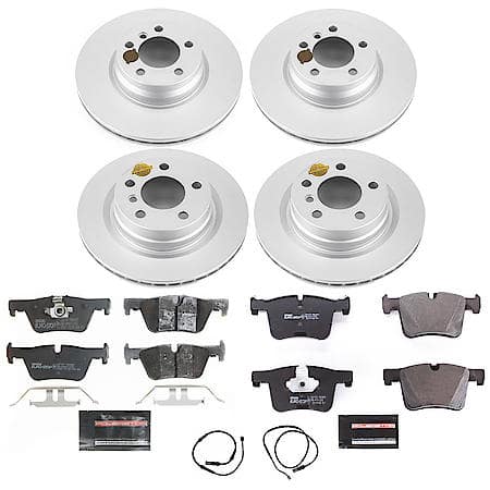 Euro Stop Euro-Stop High-Carbon Coated Rotors, ECE-R90 Brake Pads + Hardware Kit, ESK6853