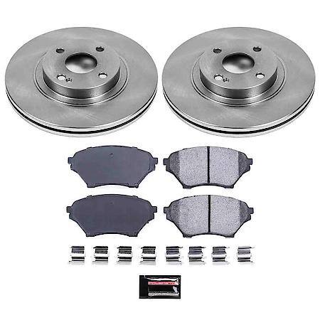 PowerStop OE Stock Replacement Low-Dust Ceramic Brake Pad and Rotor Kit, KOE2353