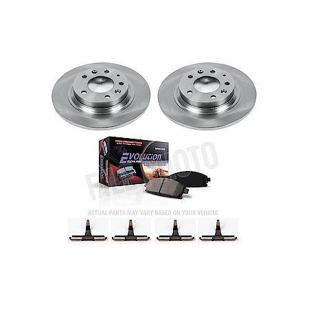 PowerStop Rear Autospecialty Stock Replacement Brake Pad and Rotor Kit, KOE2453