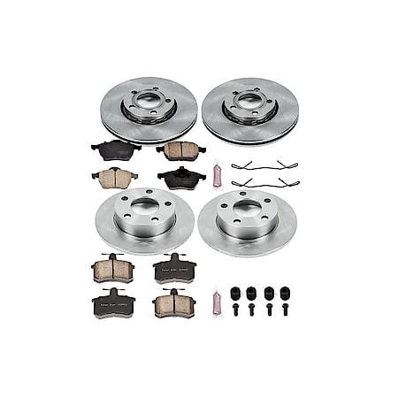 PowerStop Front and Rear Autospecialty Stock Replacement Brake Pad and Rotor Kit, KOE2799