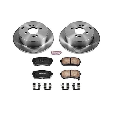 PowerStop Rear Autospecialty Stock Replacement Brake Pad and Rotor Kit, KOE4653