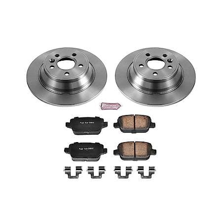 PowerStop Rear Autospecialty Stock Replacement Brake Pad and Rotor Kit, KOE5341