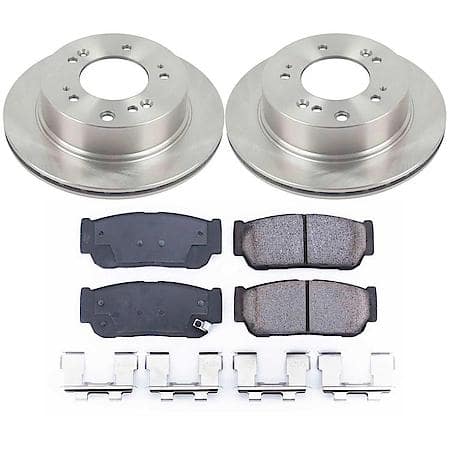 PowerStop Rear Autospecialty Stock Replacement Brake Pad and Rotor Kit, KOE5910