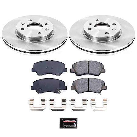 PowerStop OE Stock Replacement Low-Dust Ceramic Brake Pad and Rotor Kit, KOE6508